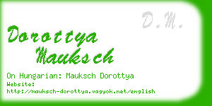 dorottya mauksch business card